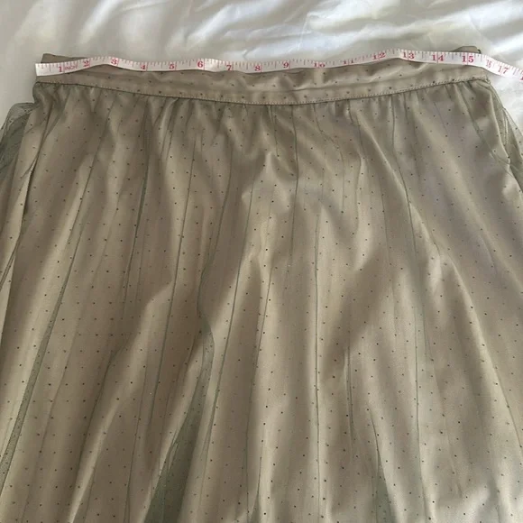 🐦⬛ H&M Tulle Swiss French Dot A-line midi Skirt size 12 - Picture 9 of 11